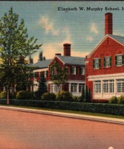 Vintage 1917 Postcard Elizabeth W. Murphy School Dover Del Linen Posted