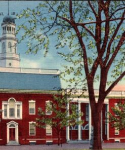 Vintage State House Dover Delaware Postcard 1943 Linen