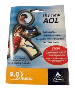 AOL 9.0 Optimized Software New Sealed CD-Rom Vintage