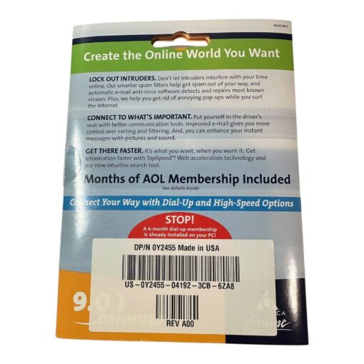 AOL 9.0 Optimized Software New Sealed CD-Rom Vintage - Image 2