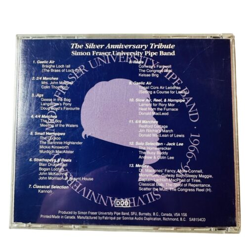 Simon Fraser University Pipe Band The Silver Anniversary Tribute CD Silver Anniv - Image 2
