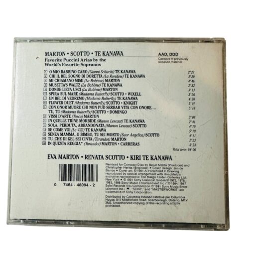 Favorite Puccini Arias The Worlds Favorite Sopranos CD Kiri Te Kanawa Eva Marton - Image 2
