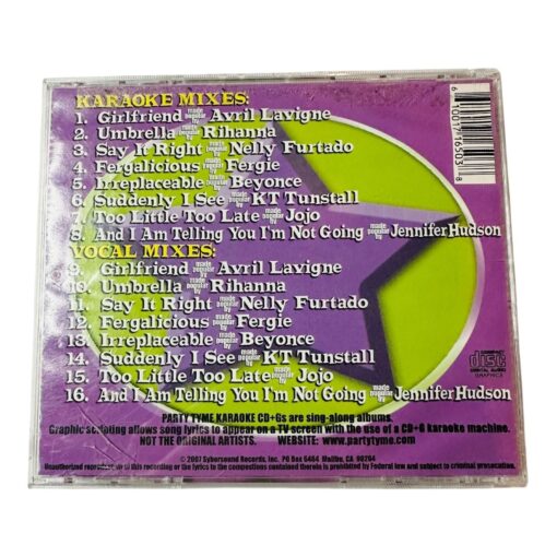 Party Tyme Karaoke Girl Pop 9 CD+G With Vocal & Karaoke Versions Rihanna - Image 2