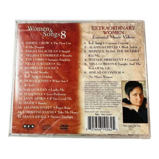 Women & Songs 8 Music CD DVD Combo Sheryl Crow & Sarah McLachlan Sinead O'Conner - Image 2