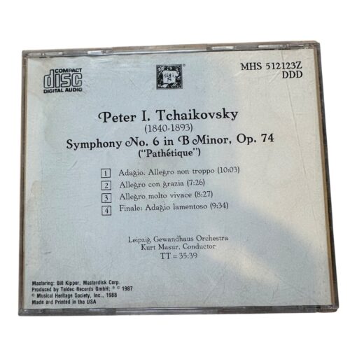 Peter I. Tchaikovsky - Symphony No. 6 Pathetique CD 1987 Classical MHS - Image 2