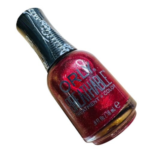 ORLY Breathable Treatment + Color Nail Polish Stronger Than Ever Red Glitter