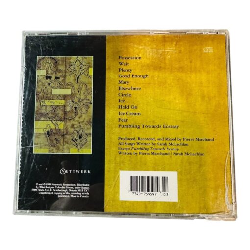 Sarah McLachlan Fumbling Towards Ecstasy CD Alternative Rock 90s - Image 2