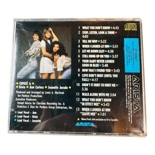 Expose What You Don't Know CD Arista 1989 Pop Freestyle Dance Music Album - Image 2