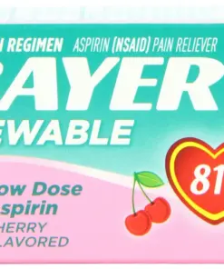Bayer Chewable Low Dose Aspirin 81 mg Tablets Cherry 36 Tablets