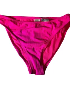 California Waves Womens Pink Bikini Bottom Size M Ribbed Texture 18% Spandex