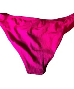 Alternative view of California Waves Womens Pink Bikini Bottom Size M Ribbed Texture 18% Spandex
