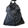 Black Halter Neck Cover-Up Dress With Sheer Chevron Pattern Bikini Top Sz Small f089e36f cfa8 5bd6 820c 195852fc8b4d