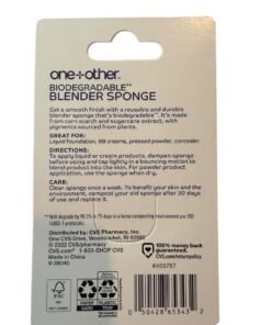 Alternative view of One+Other Biodegradable Blender Sponge For Liquid & Powder Makeup Purple