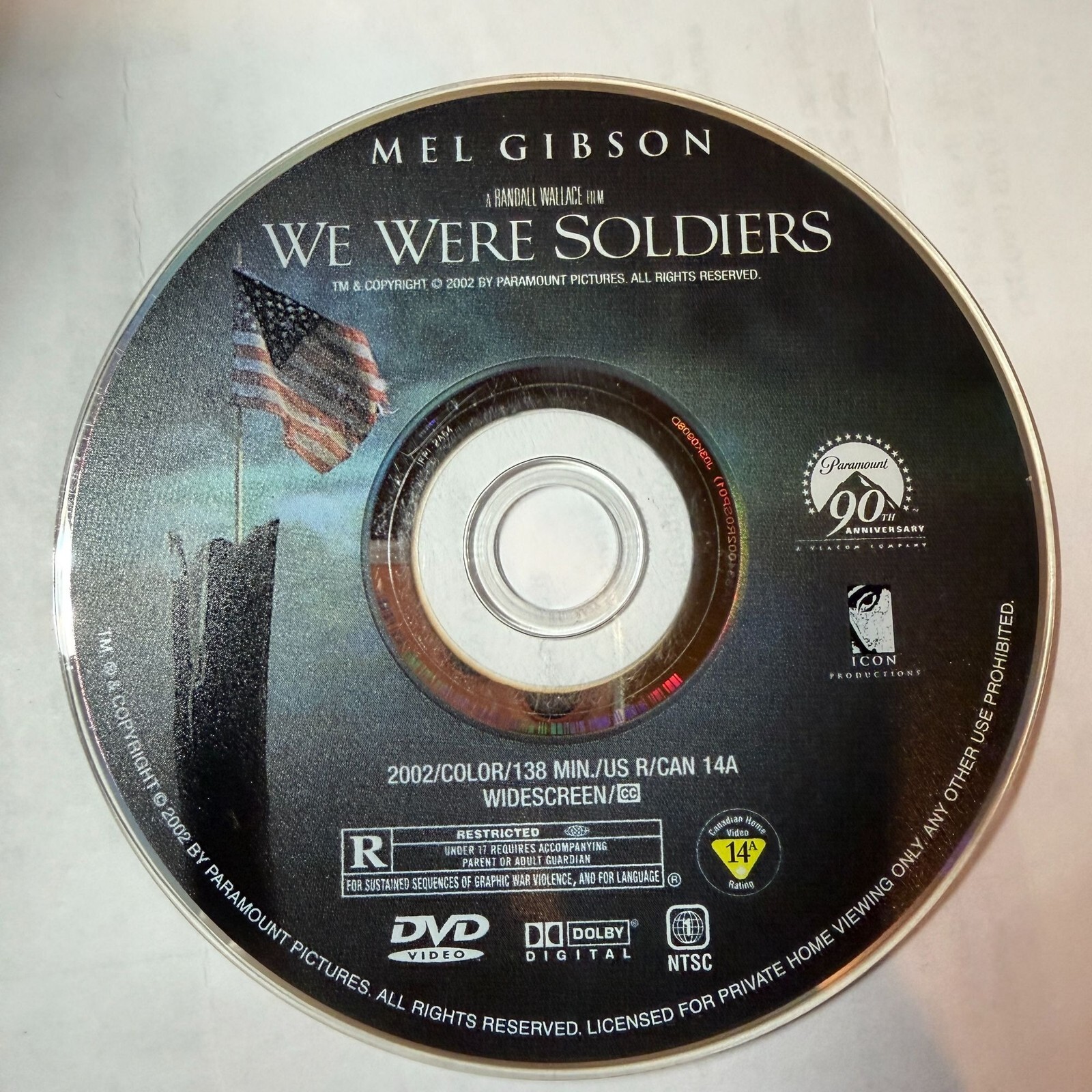 We Were Soldiers 2002 Dvd Widescreen Mel Gibson Madeleine Stowe War Pre-Owned We Were Soldiers 2002 DVD Widescreen Mel Gibson Madeleine Stowe War Pre-Owned